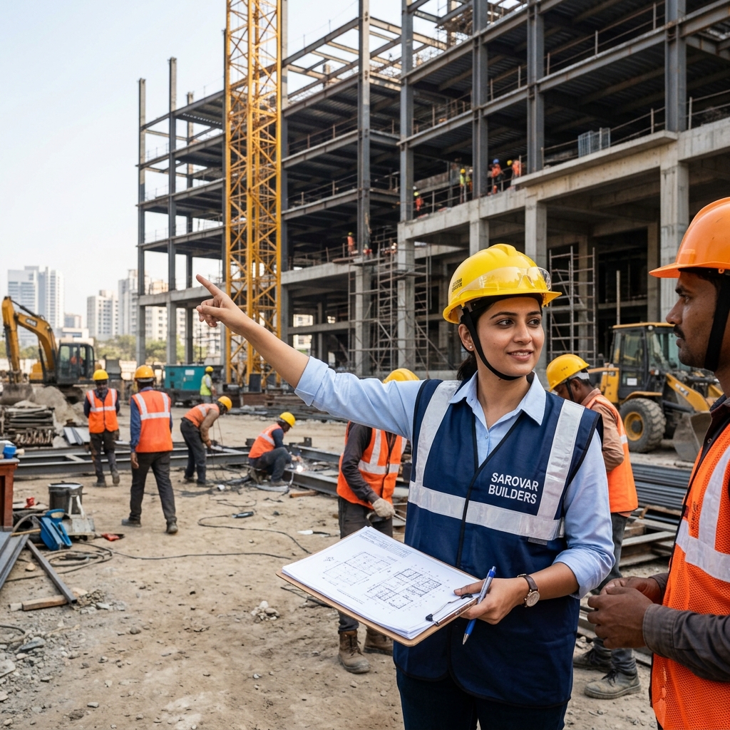Active civil construction work with high quality materials