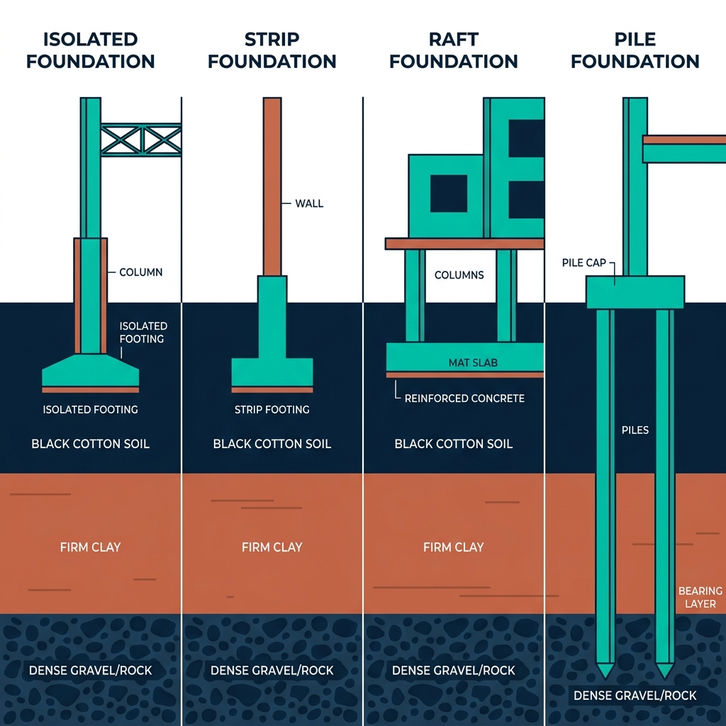 Indore Soil Profile and Foundation Types