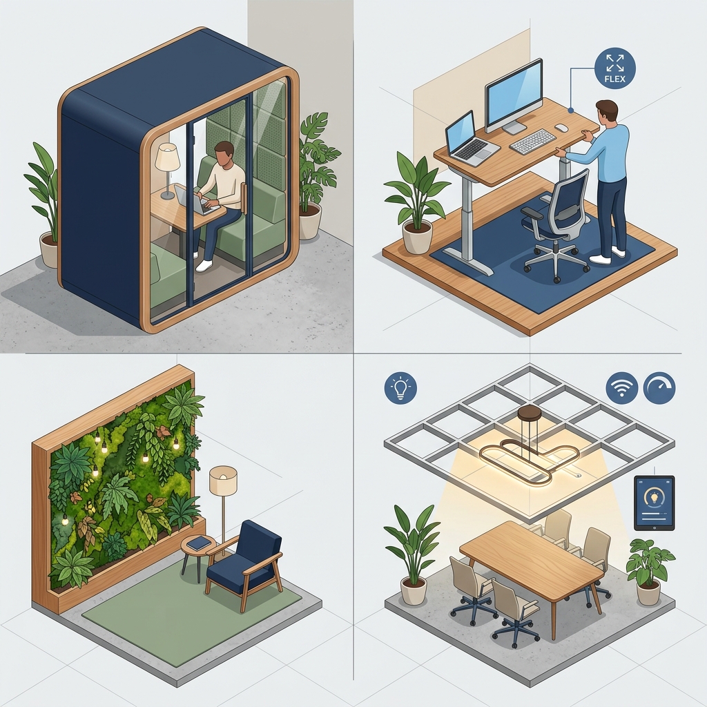 Modern Workspace Design Trends Infographic